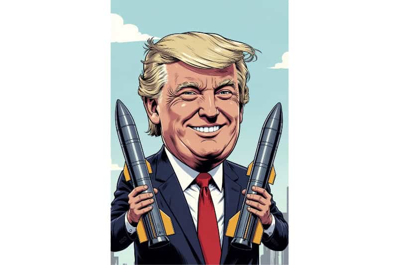 Donald Trump guerrafondaio guerra missili