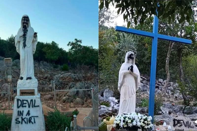 Atto vandalico a Medjugorje 28.07.2026