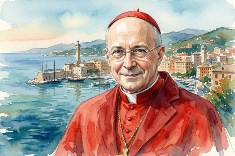 Card. Angelo Bagnasco - Immagine generata con IA tramite Grok Imagine di xAI